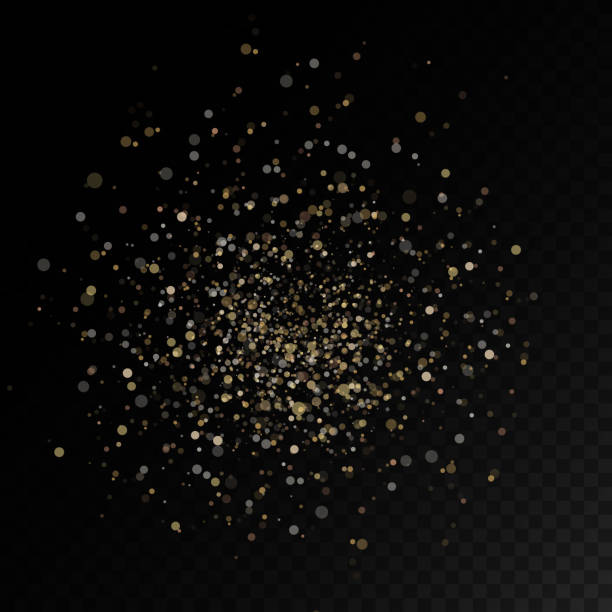 istock Yellow dust particles, golden sparks, lights, star 1332748269