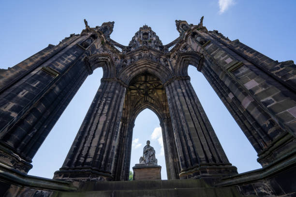istock Low Angle View Of Scott Monument Against Cloudy Sky 1332749865