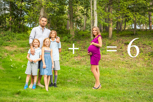 A conceptual image of a family adding another member.
