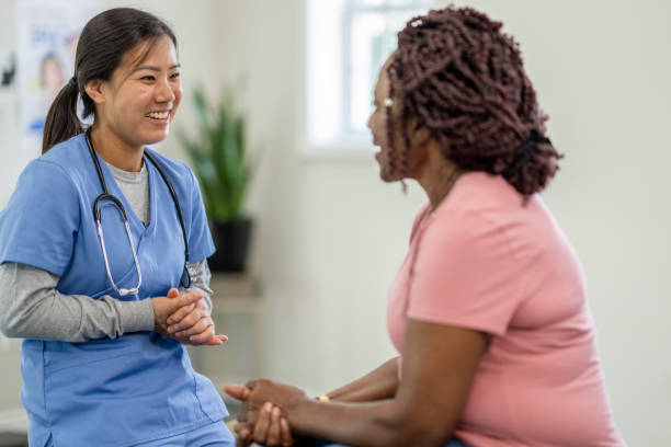 istock Doctor appointment with a middle aged woman 1332763526
