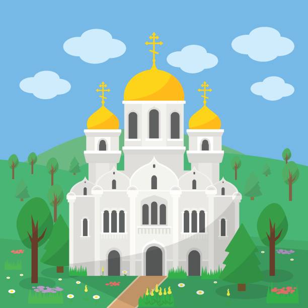 illustrations, cliparts, dessins animés et icônes de église orthodoxe - cupola