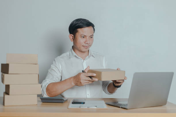 istock Man selling online at home small business ideas 1332770381