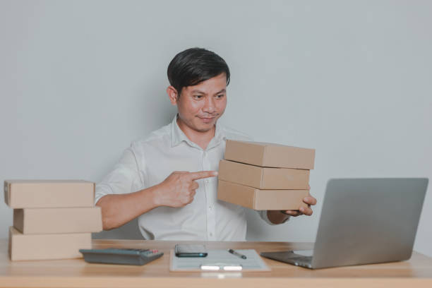 istock Man selling online at home small business ideas 1332770399