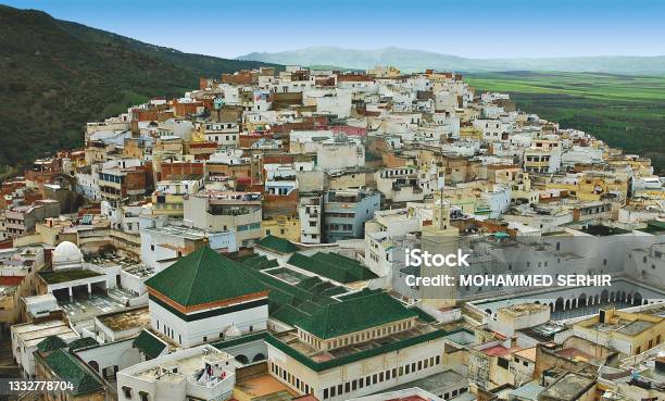 Moulay Idriss Zerhoun Religious Site In Morocco Stock Photo - Download Image Now - Meknes, Morocco, Africa
