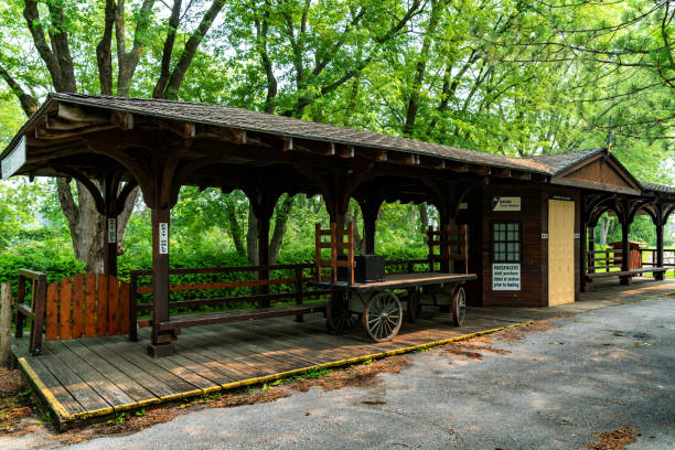 istock Otonabee River view park railway, Peterborough, Canada 1332779681