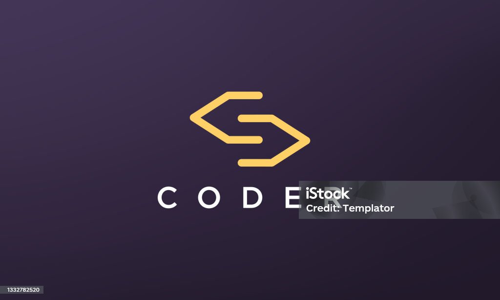 Programming Code Technology Logo In A Simple And Modern Style Stock ...