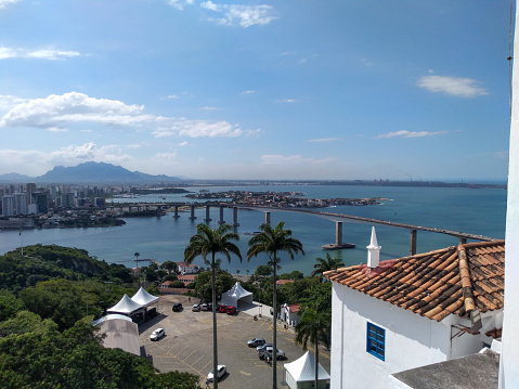 Vista de la ciudad de Vila Velha y Vitória desde el Convento da Penha. Lugar turístico. photo