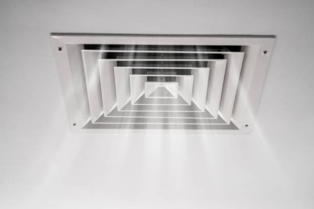 Home Room Ceiling Ventilation Home Room Ceiling Ventilation. Modern Interior Air Vent air duct photos stock pictures, royalty-free photos & images