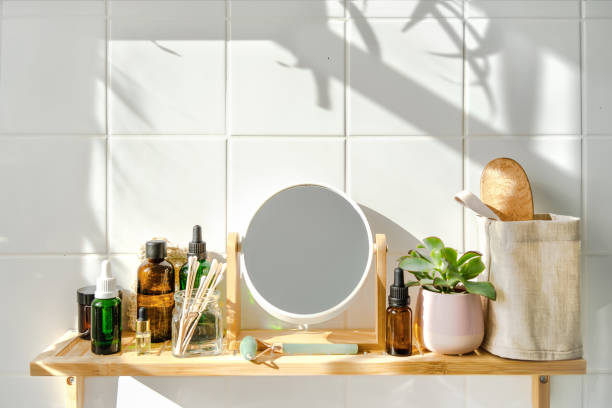 istock Shelf in bathhroom with zero waste items 1332793173