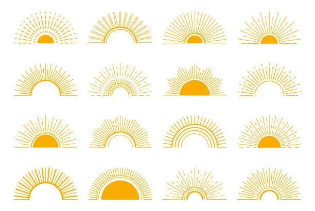 Sunrail Vector Sun rays vector illustration - Free Vector Download | VectorPortal