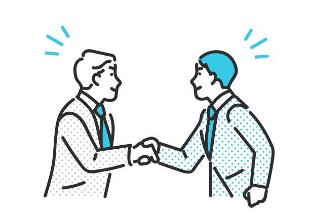 Business people shaking hands. Business people shaking hands. project manager stock illustrations