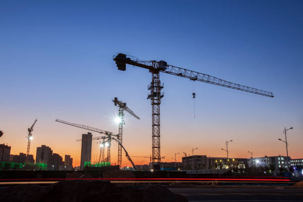 istock The building site is in the evening 1332804726