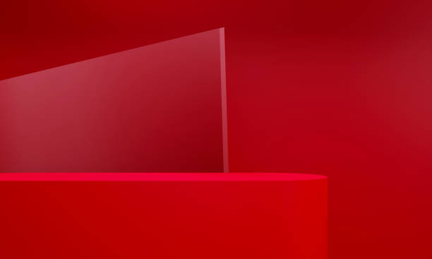 istock 3D Render, Podium pedestal or platform in blank space background minimal, 3d product mockup, Product presentation 1332806508