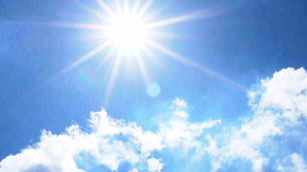 istock Summer sunshine and white cloud, blue sky 1332809620
