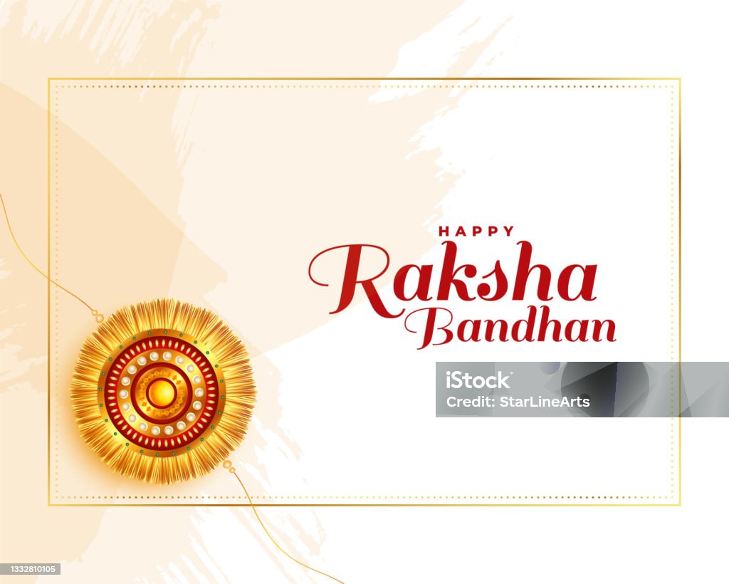 Happy Raksha Bandhan Festival Greeting Design Stock Illustration ...