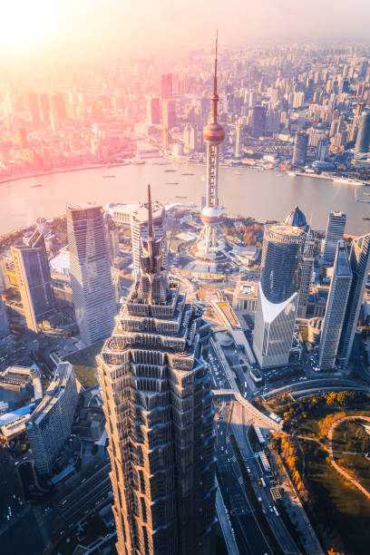 istock aerial view of Shanghai 1332814880