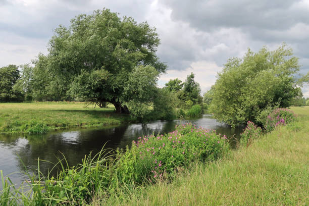 istock River Stour on a summers day outdoors, Suffolk Borders near Flatford Mill 1332823894
