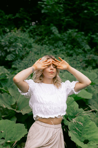 istock Woman outdoors on nature background 1332828278