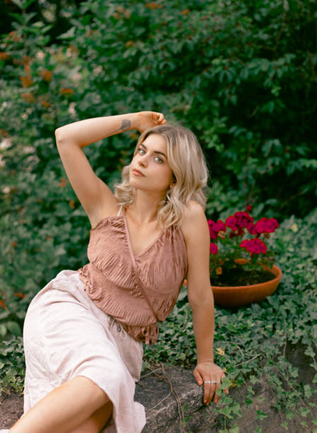 istock Woman outdoors on nature background 1332828441