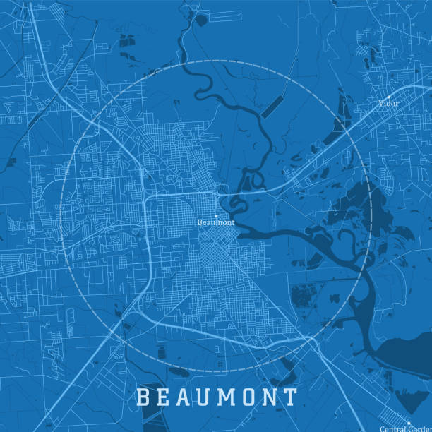 Beaumont TX City Vector Road Map Blue Text Beaumont TX City Vector Road Map Blue Text. All source data is in the public domain. U.S. Census Bureau Census Tiger. Used Layers: areawater, linearwater, roads. beaumont tx stock illustrations