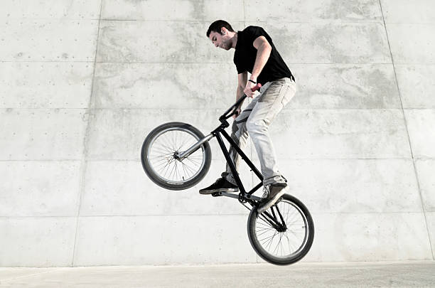 istock Young BMX bicycle rider 133283353