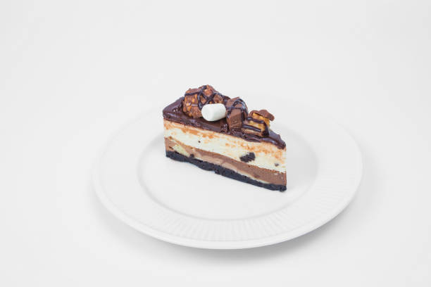 istock Cookies and Cream Chocolate Pie on white background 1332834465
