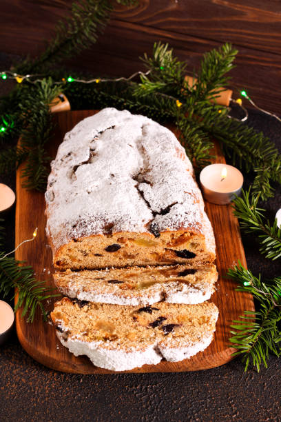 istock Christmas traditional fruit and nut cake 1332834848