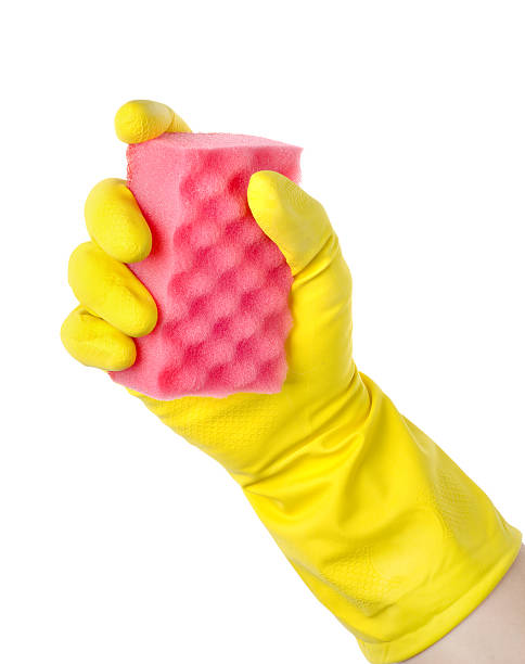 istock Yellow cleaning glove 133283695