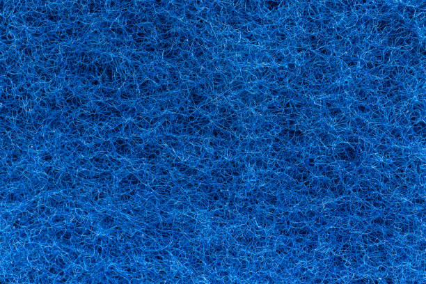 istock Blue scouring pad sponge fiber texture pattern background photo 1332839275