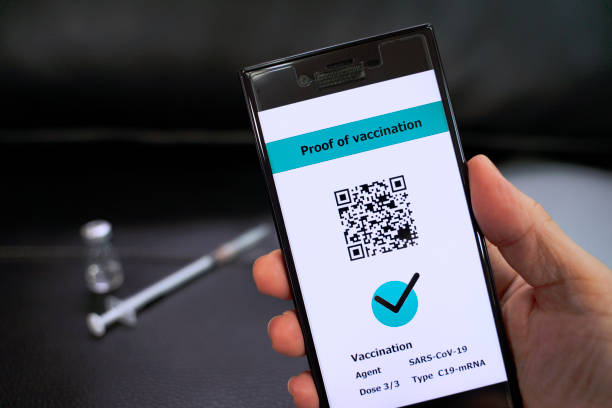 istock Digital vaccine passport. 1332842587