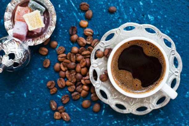 istock Traditional turkish coffee concept. Coffee background. 1332845742