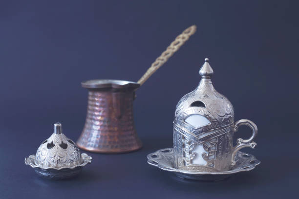 istock Traditional turkish coffee concept. Coffee background. 1332845887