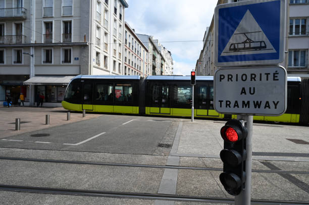 istock Watch out for the tram 1332847152