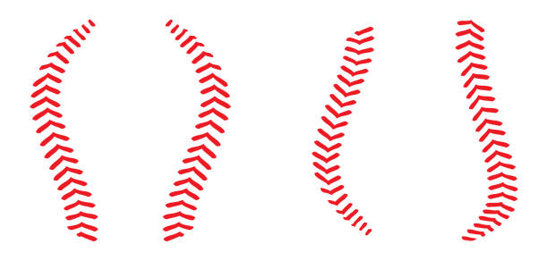 Baseball Laces vector art illustration