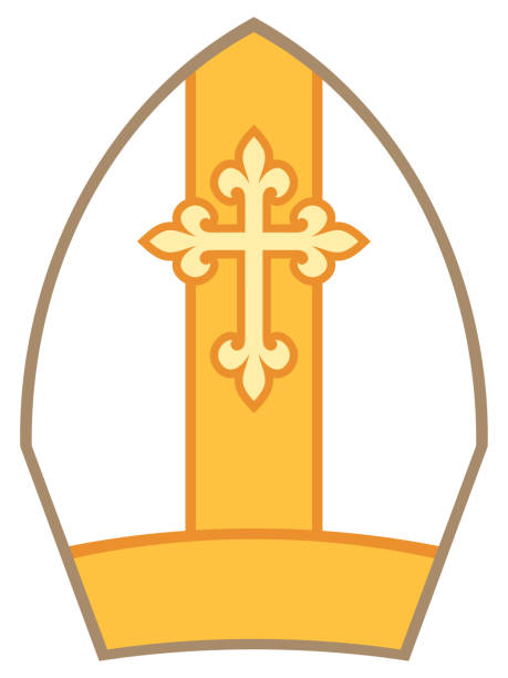 ilustrações, clipart, desenhos animados e ícones de bispo mitre - we have a pope