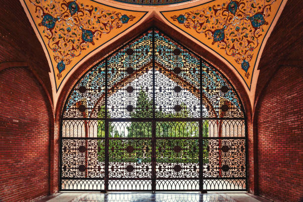 Wrought iron gates to the Imamzadeh mausoleum