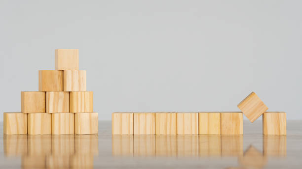 istock Empty wooden block on table where text can be written, white background. 1332855087