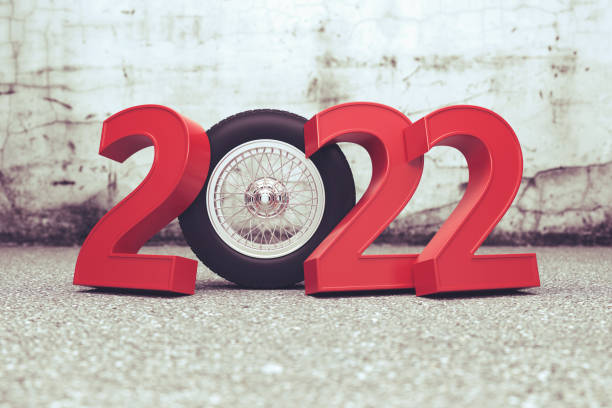 istock New Year 2022 Creative Design Concept with wheel 1332859060