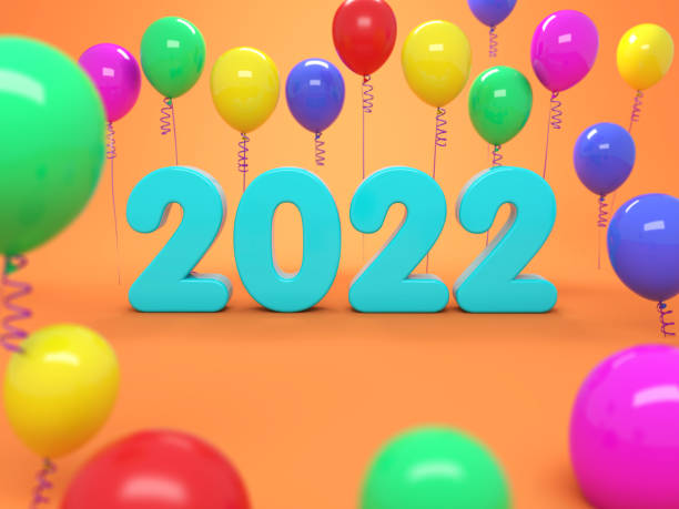istock New Year 2022 Creative Design Concept with balloons 1332859089