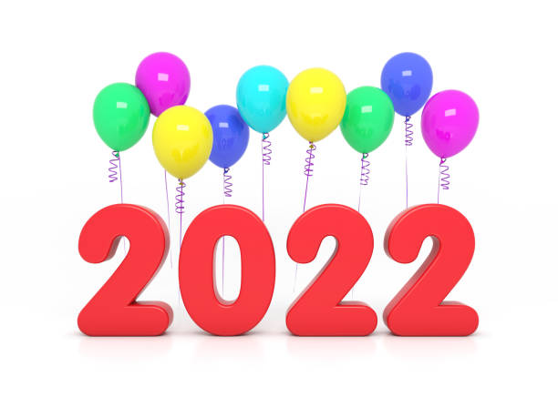 istock New Year 2022 Creative Design Concept with balloons 1332859093