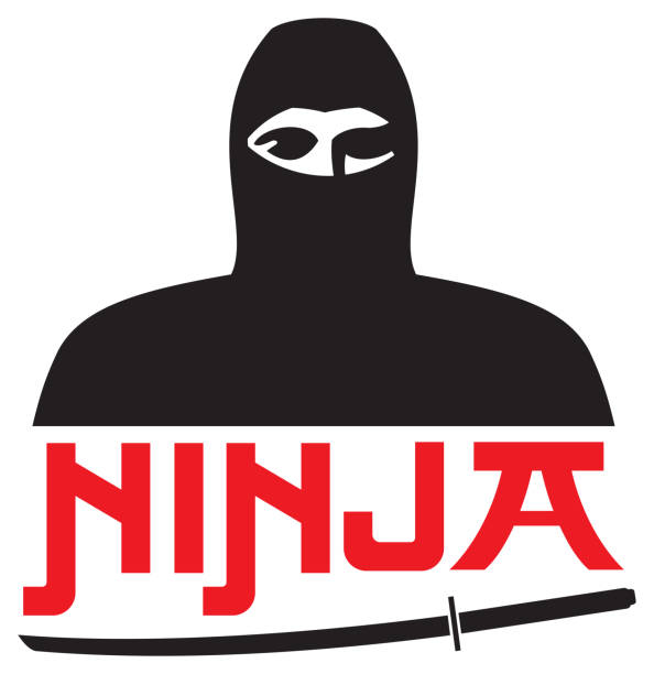 ilustrações, clipart, desenhos animados e ícones de design de guerreiro ninja - blade war traditional culture japanese culture