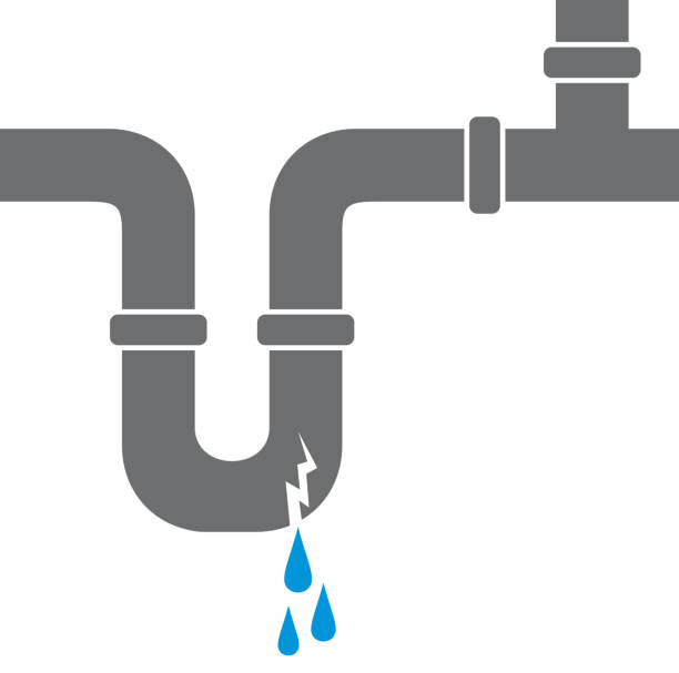 illustration des rohrvektors - faucet leaking pipe water stock-grafiken, -clipart, -cartoons und -symbole