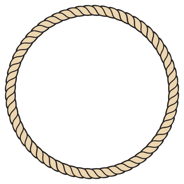 ロープフレーム - rope tied knot vector hawser点のイラスト素材／クリップアート素材／マンガ素材／アイコン素材