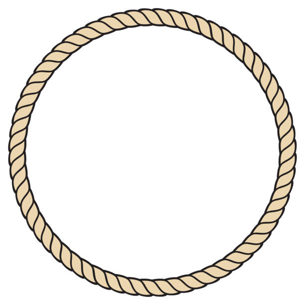 Rope frame Rope frame circle node 1 stock illustrations