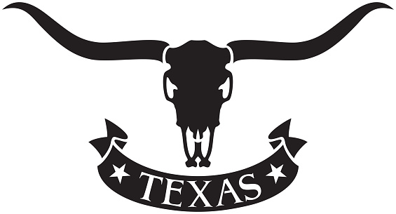 Texas Design with Longhorn Head Skull