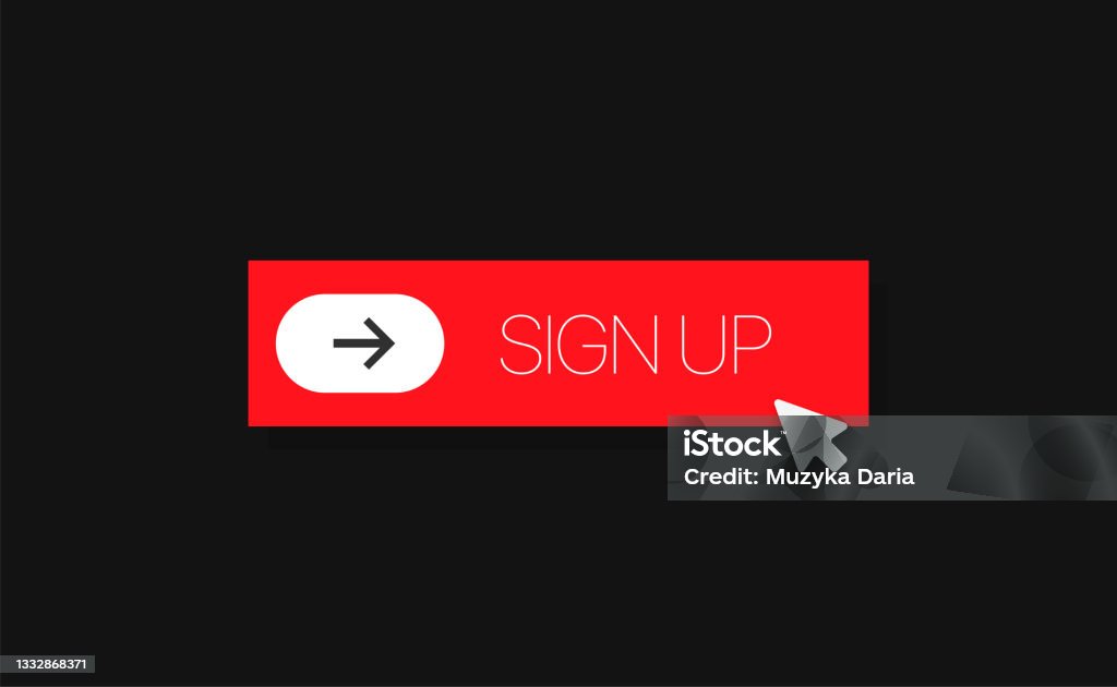 Sin Up Button Sign Up Red Button Vector Illustration For Web Stock Illustration ...