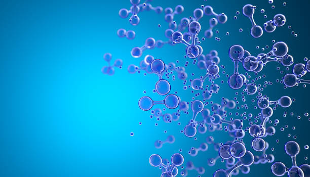 abstraktes nano-molekularstrukturkonzept - wasserstoff stock-fotos und bilder