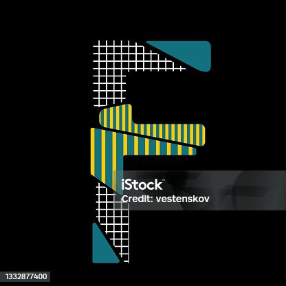 istock modern patterned cracked style alphabets vector illustration 1332877400