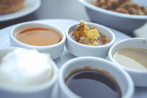 아침 식사 테이블, 건강한 식습관, 마멀레이드 - molasses 뉴스 사진 이미지