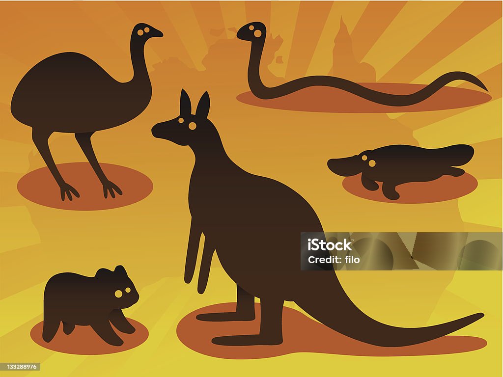 Австралийский животных - Векторная графика Без людей роялти-фри